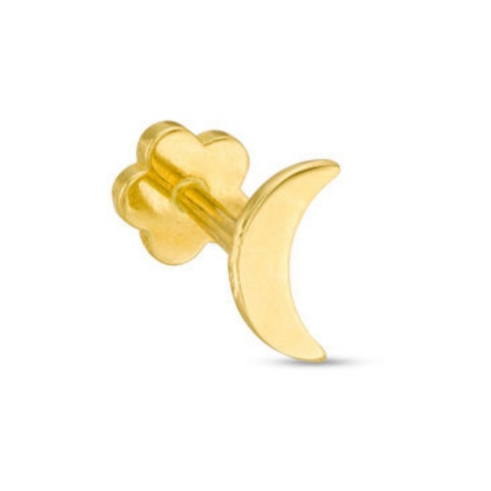 Crescent Moon Cartilage Threaded Stud